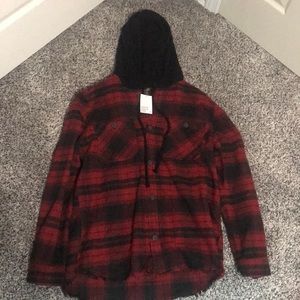 H&M flannel hoodie! Brand new with tag. Never worn